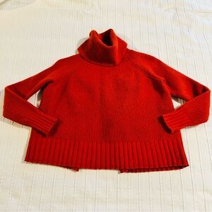 Madewell Bold Red Cowl Neck Sweater